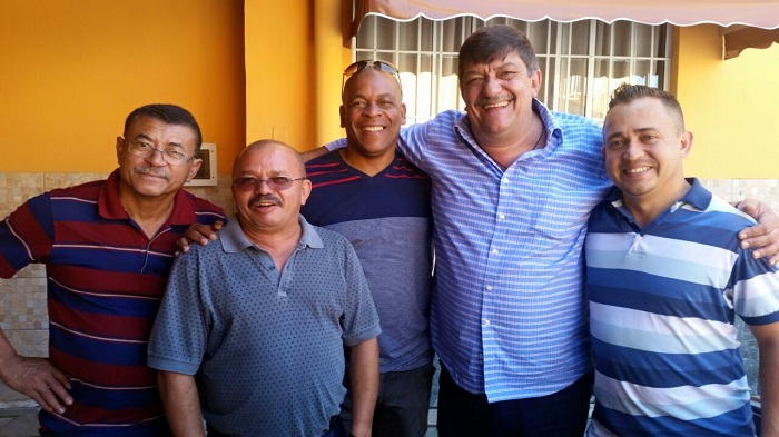 Diretores do Sindicato dos Metalúrgicos de Guarulhos junto com Presidente do PDT Guarulhos homenageando a Posse da diretoria do Sindbeneficente Guarulhos